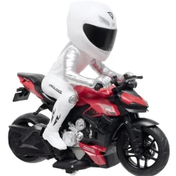 Moto télécommandée 1/10 lumineuse USB 21x9xH19cm (2 modèles)