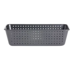 Moule à cake perforé acier noir 25x7xH2,5cm