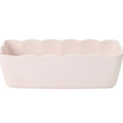 Moule à cake rectangulaire en céramique bord festonné 28x13xH9cm (2 modèles)