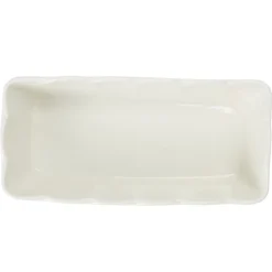 Moule à cake rectangulaire en céramique bord festonné 28x13xH9cm (2 modèles)