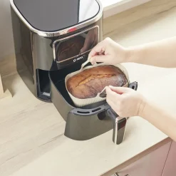 Moule en silicone noir pour friteuse sans huile et à air 20x12xH7cm < Gifi Online
