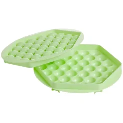 Moule à glaçon boule x37 - plastique vert 21x21xH3cm