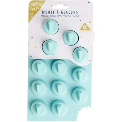 Moule à glaçon forme aileron requin - 100% silicone bleu 20x12xH3,3cm