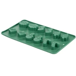 Moule à glaçons motif Noël silicone L23X14XH1,3 cm (2 modèles rouge ou vert)