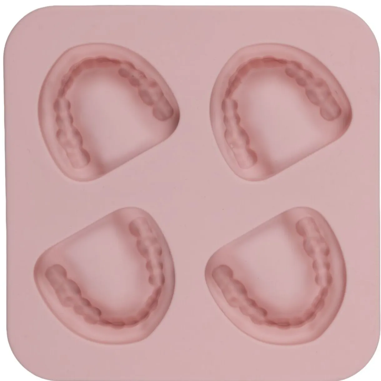Moule à glaçons x4 dentier silicone rose 15x15x2cm < Gifi Hot