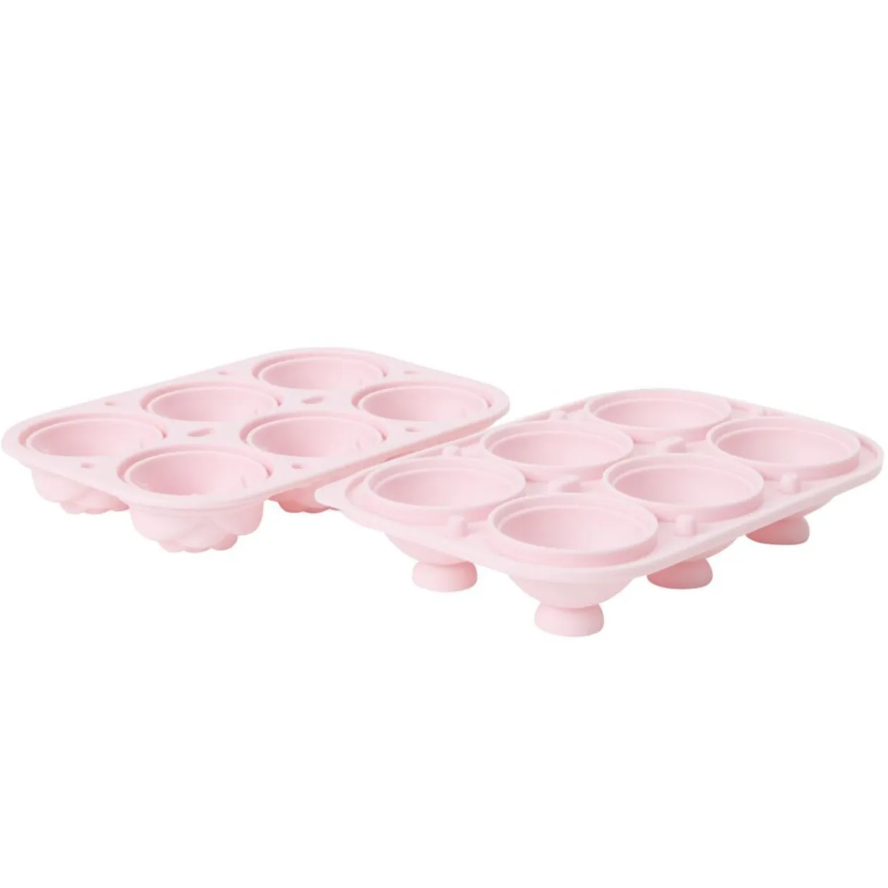 Moule à glaçon x6 forme fleur silicone rose 12,5x18cm