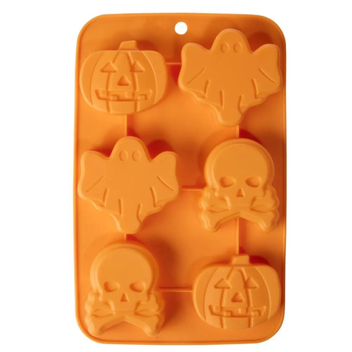 Moule à gâteau Halloween x6 silicone orange 18x27cm < Gifi