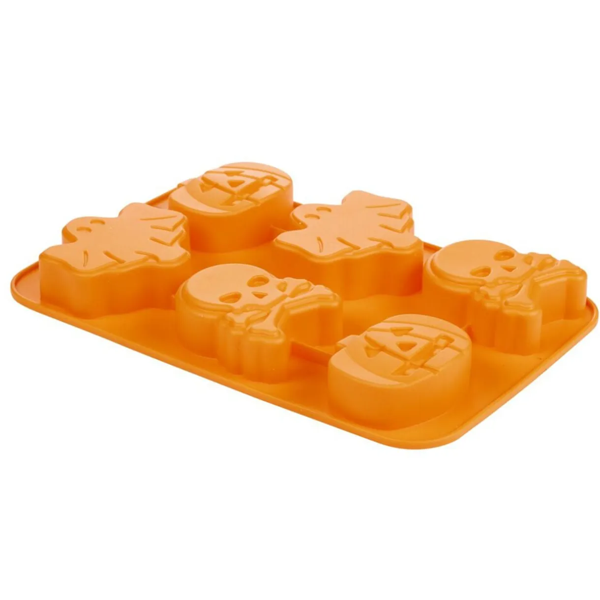Moule à gâteau Halloween x6 silicone orange 18x27cm < Gifi