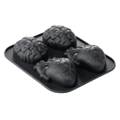 Moule à gâteau x4 coeur et cerveau silicone noir < Gifi Best