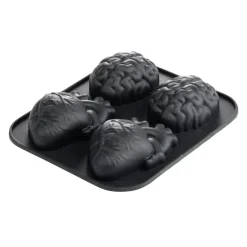Moule à gâteau x4 coeur et cerveau silicone noir < Gifi Best