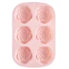 Moule à gâteau x6 fleur rose silicone 16,5x22,5cm < Gifi Discount