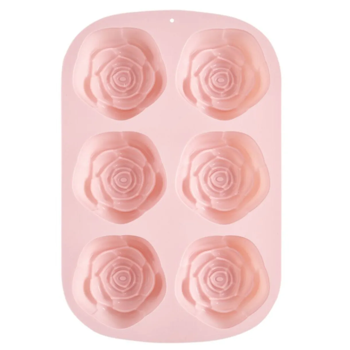 Moule à gâteau x6 fleur rose silicone 16,5x22,5cm < Gifi Discount