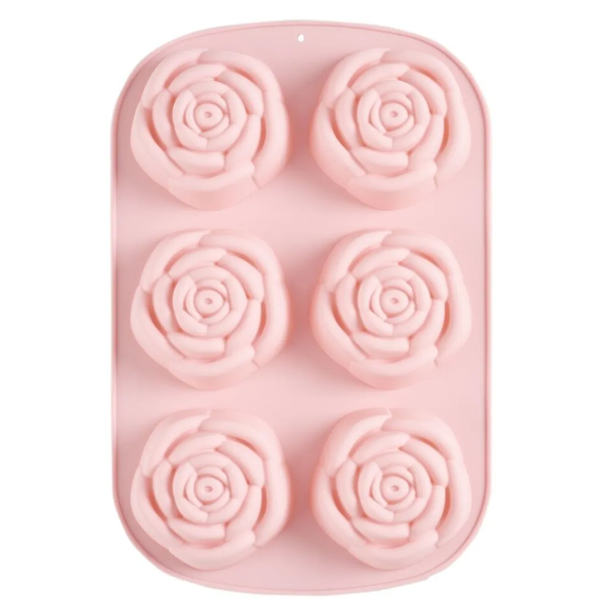 Moule à gâteau x6 fleur rose silicone 16,5x22,5cm < Gifi Discount