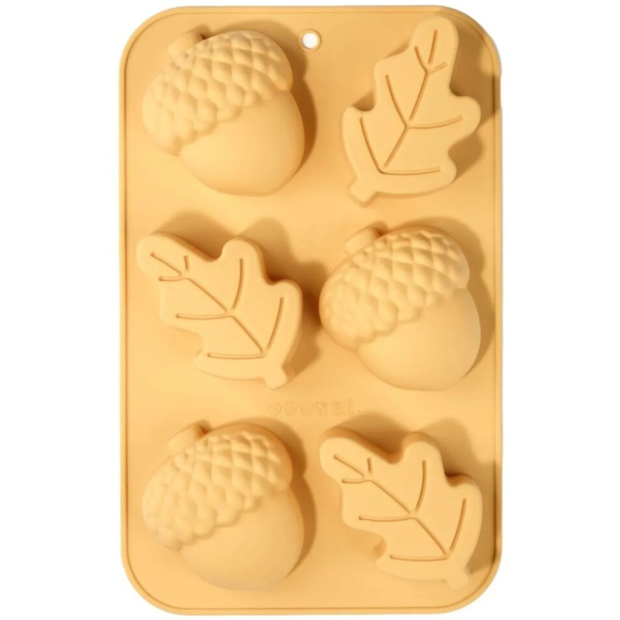 Moule à gâteau x6 forme automne silicone orange 17x27cm