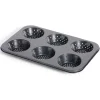 Moule à muffin perforé acier noir 33,6x22xH3cm