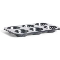 Moule à muffin perforé acier noir 33,6x22xH3cm