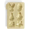 Moule silicone 6 formes de Noël 27x19xH2cm