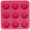 Moule silicone rose 9 tartelettes