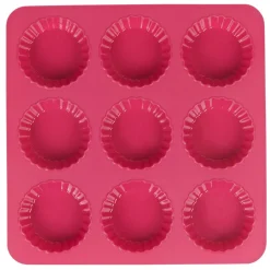 Moule silicone rose 9 tartelettes