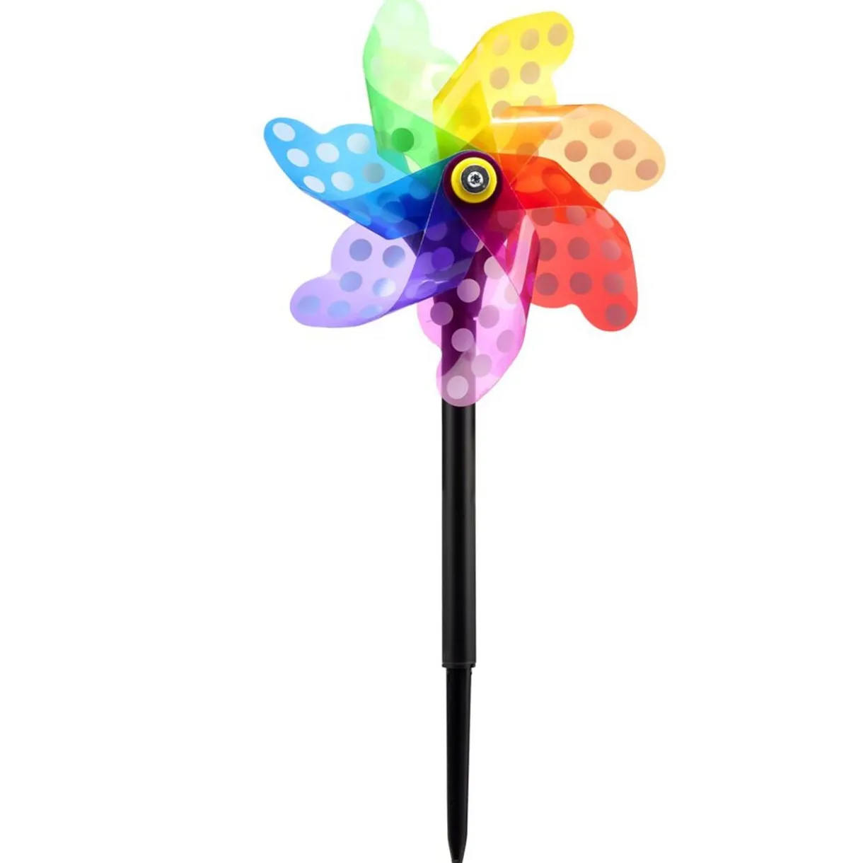 Moulin à vent solaire à planter plastique multicolore 17x10xH30cm < Gifi Clearance