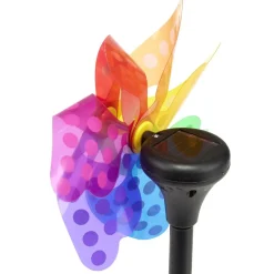 Moulin à vent solaire à planter plastique multicolore 17x10xH30cm < Gifi Clearance