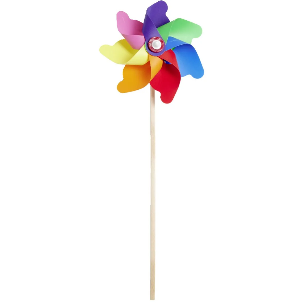 Moulin à vent Ø16xH48cm bois et plastique multicolore