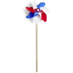 Moulin à vent Ø16xH48cm bois et plastique multicolore