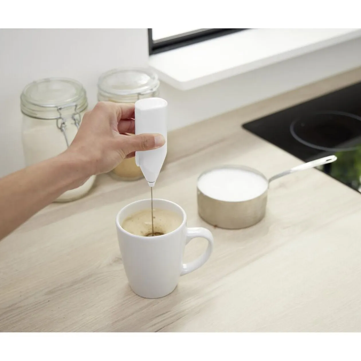 Mousseur à lait électrique L20cm (2 modèles)