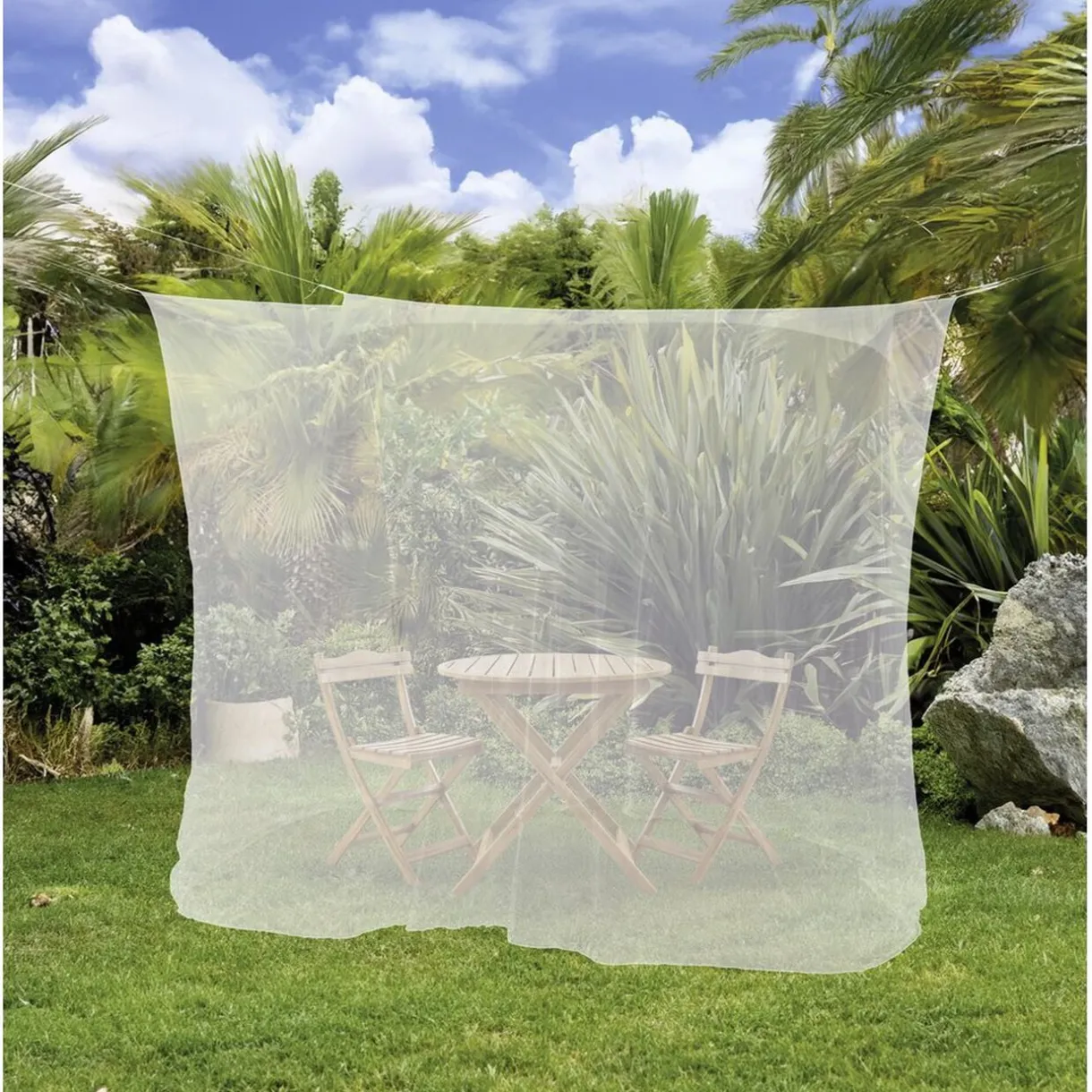 Moustiquaire filet à suspendre blanc 200x200x200cm avec sac < Gifi Sale