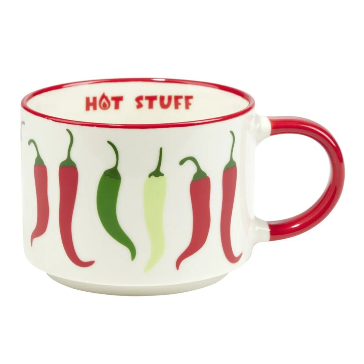 Mug céramique motifs piments Ø13xH8,5cm (2 modèles)