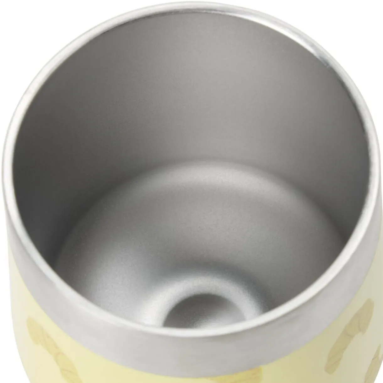 Mug de transport inox petit déjeuner Ø8xH12cm (2 modèles imprimé blanc ou jaune) < Gifi Clearance