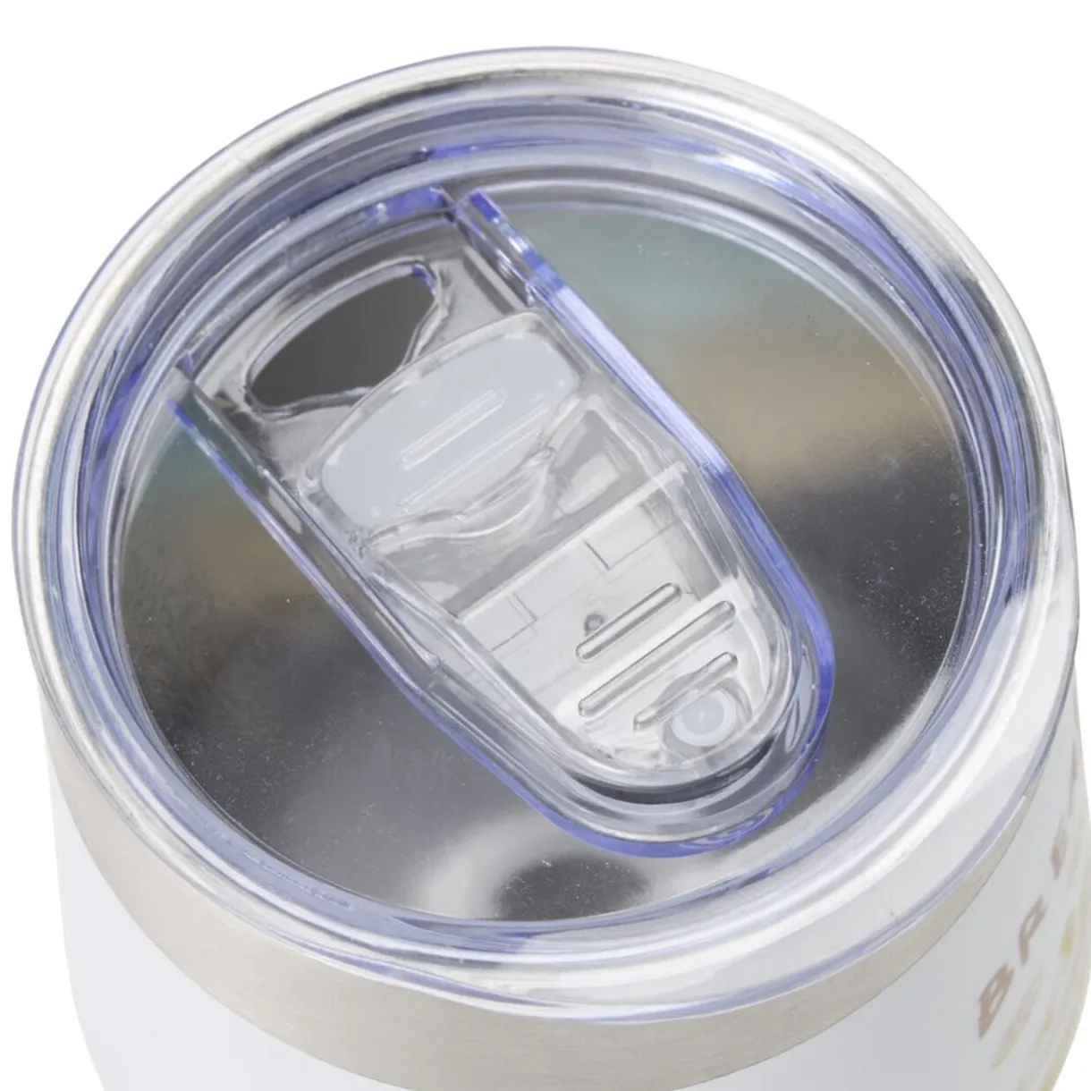 Mug de transport inox petit déjeuner Ø8xH12cm (2 modèles imprimé blanc ou jaune) < Gifi Clearance