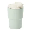 Mug de transport isotherme 350ml inox et plastique Ø8,5xH14cm (2 modèles)
