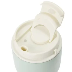 Mug de transport isotherme 350ml inox et plastique Ø8,5xH14cm (2 modèles)