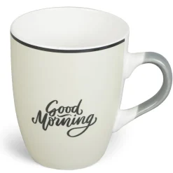 Mug en porcelaine vert avec inscription "Good Morning" 33 cl < Gifi Outlet