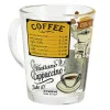 Mug en verre 31 cl transparent motif Menu Café < Gifi Sale