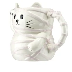 Mug Halloween 50cl chat momie mignon dolomite blanc
