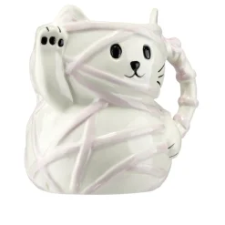 Mug Halloween 50cl chat momie mignon dolomite blanc