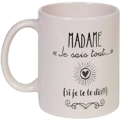 Mug inscription humoristique (2 modèles) < Gifi