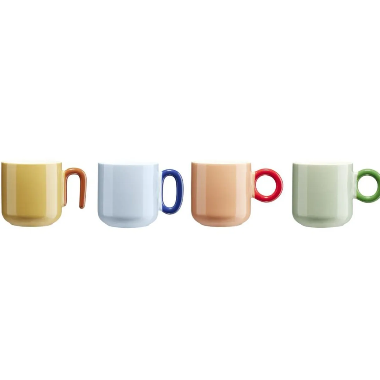 Mug porcelaine 36cl couleur unie anse originale Ø9xH9cm (4 modèles) < Gifi Outlet