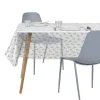 Nappe cristal rectangulaire rebord effet dentelle blanche 140x240cm