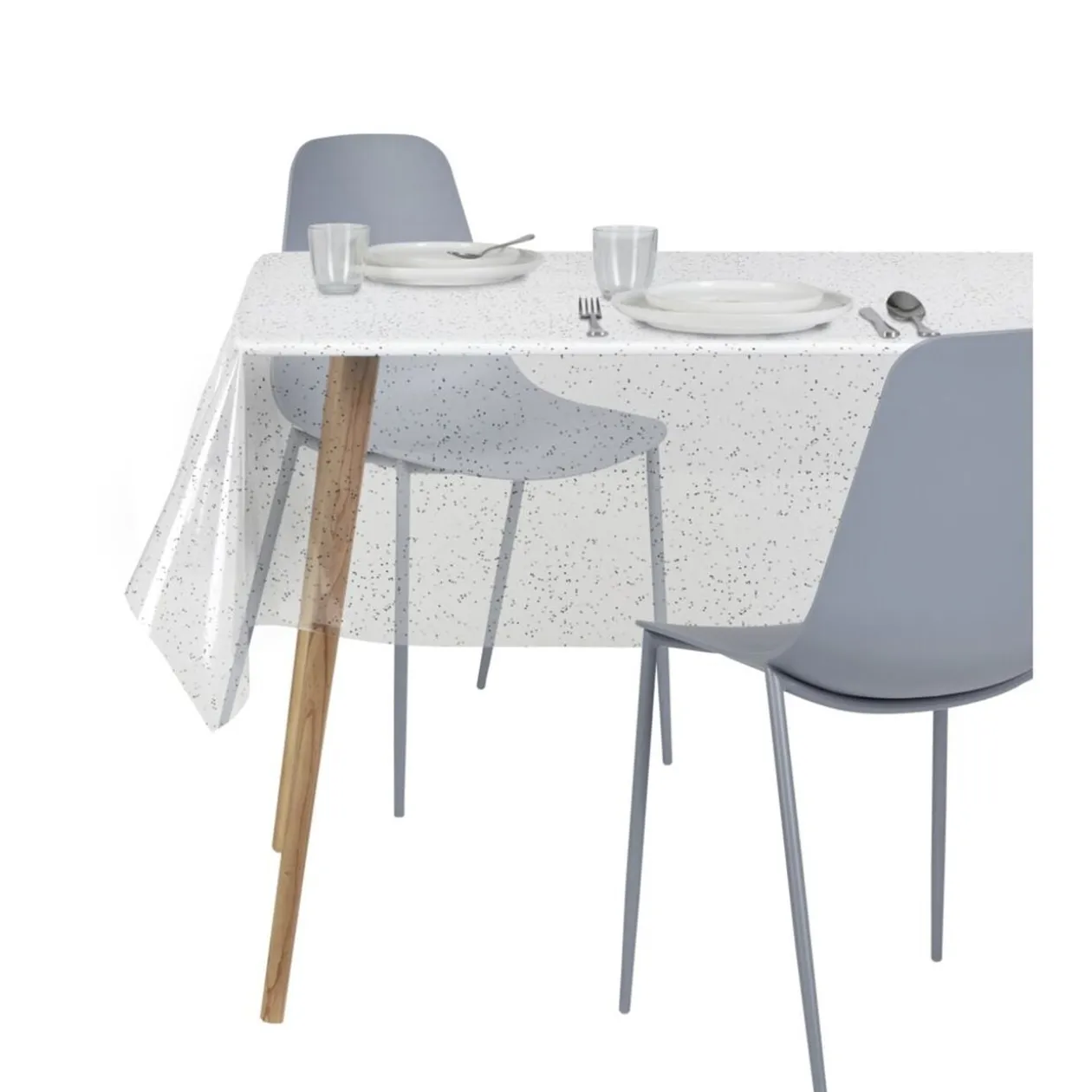 Nappe cristal rectangulaire transparente motif feu d'artifice 140x240cm