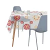 Nappe cristal rectangulaire transparente moucharabieh jaune et rouge 140x240cm