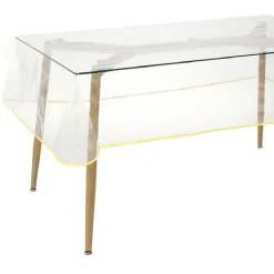 Nappe cristal transparent biais coloré 140x240 cm < Gifi New