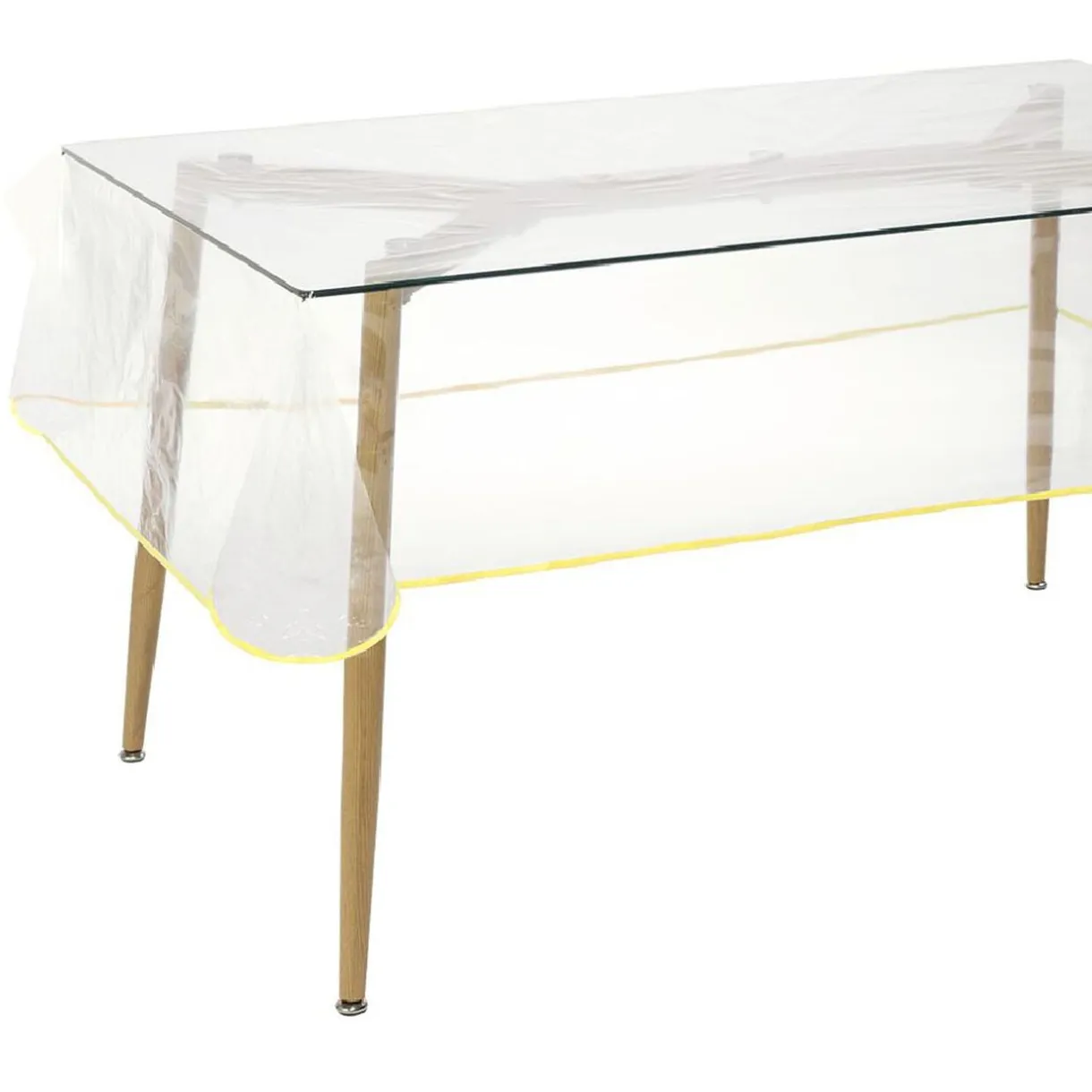 Nappe cristal transparent biais coloré 140x240 cm < Gifi New