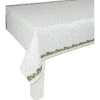 Nappe damassée blanche bordure houx < Gifi Online