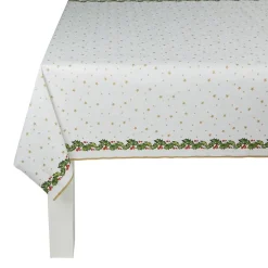 Nappe damassée blanche bordure houx < Gifi Online