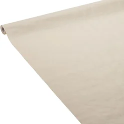 Nappe damassée blanc lin en papier 6 m < Gifi Outlet