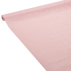 Nappe damassée rose pâle en papier L 6 m