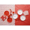 Nappe damassée rouge en papier 6 m < Gifi New